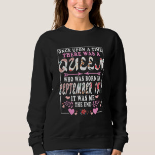 Sweatshirt Une Reine Née En Septembre 1977 Anniversaire W