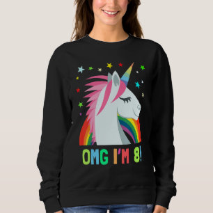 Sweatshirt Unicorn Anniversaire Pour 8 Ans Jeune Fille Garçon