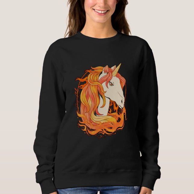 Sweatshirt Unicorn horse face costume best (Devant)
