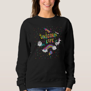 Sweatshirt Unicorn Life Narwhal Cat Unicorn Mermaid Et Rainb