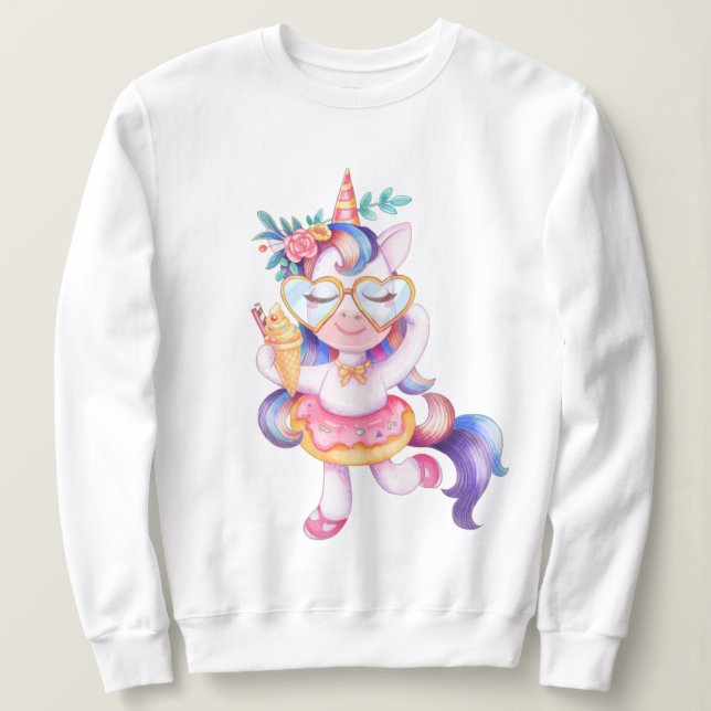 Sweatshirt Unicorne (Design devant)