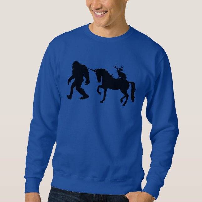 Sweatshirt Unicorne, Bigfoot et Jackalope (Devant)