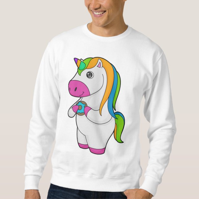 Sweatshirt Unicorne Donut (Devant)
