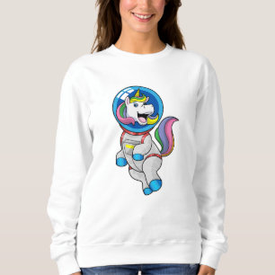 Sweatshirt Unicorne en tant qu'astronaute dans l'espace