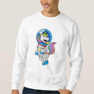 Sweatshirt Unicorne en tant qu'astronaute dans l'espace