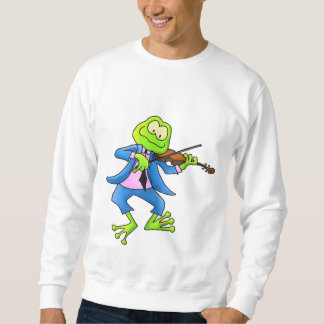 Sweatshirt unisexe de grenouille de violoneur