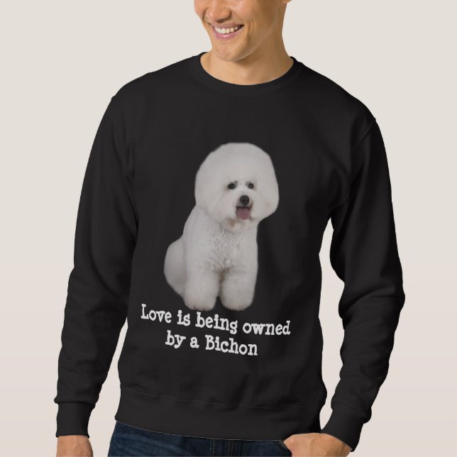 Sweatshirt unisexe précieux de Bichon Frise (Devant)