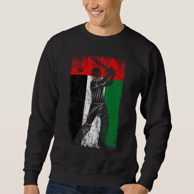 Sweatshirt United Arab Emirates Flag Cricket Fan Player Coach (Devant)