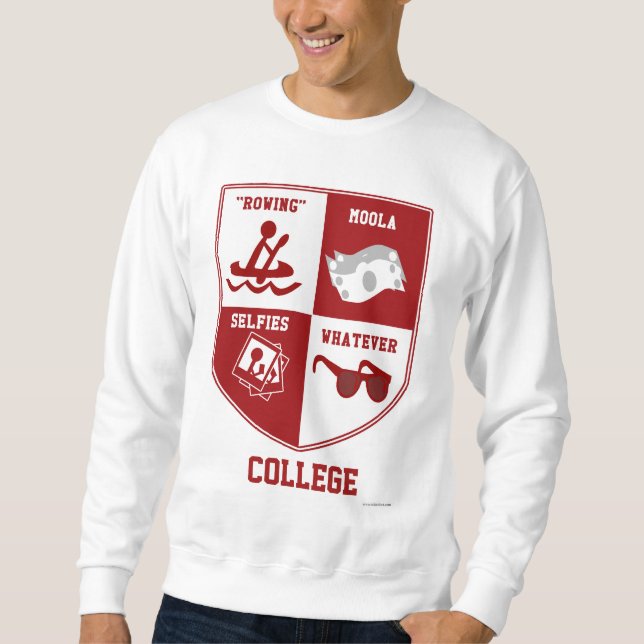 Sweatshirt Université Crest Parody College Design sportif (Devant)