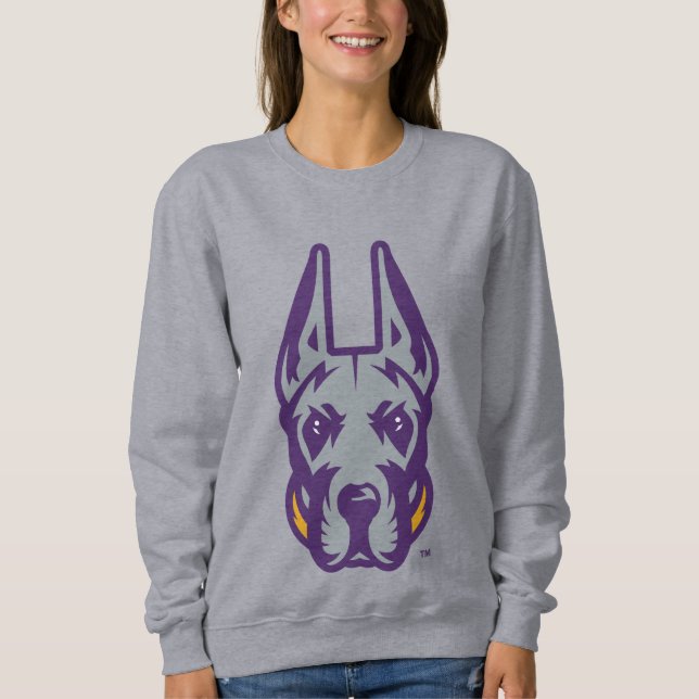 Sweatshirt Université d'Albany Chef de la mascotte Great Dane (Devant)