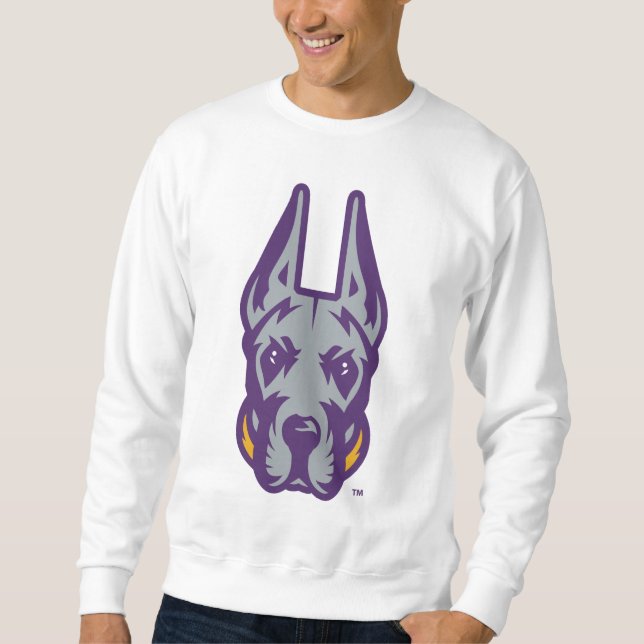 Sweatshirt Université d'Albany Chef de la mascotte Great Dane (Devant)