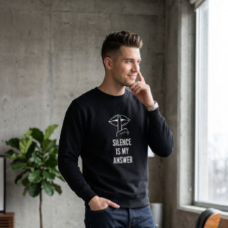 Sweatshirt Urban Edge Silence Is My Answer Blanc Typographiqu