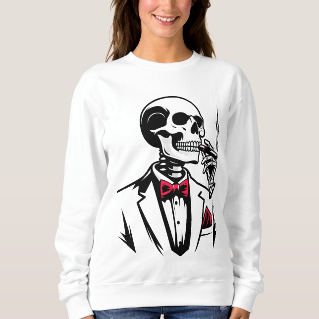 Sweatshirt Urban Skeleton Boss with Cigar T-Shirt (Devant)