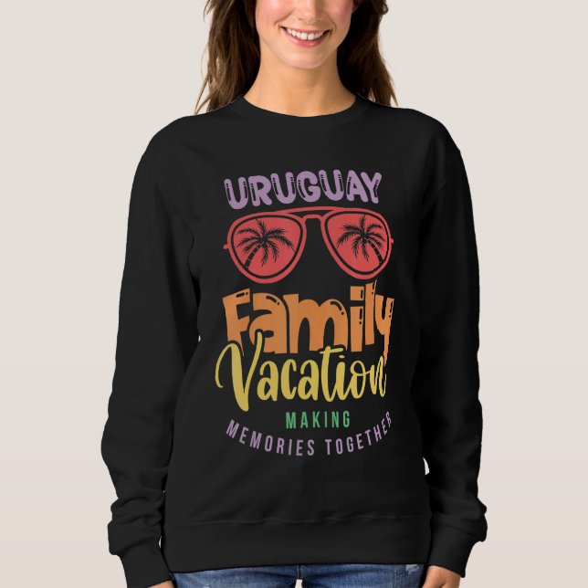 Sweatshirt Uruguay Famille Vacances Correspondant (Devant)