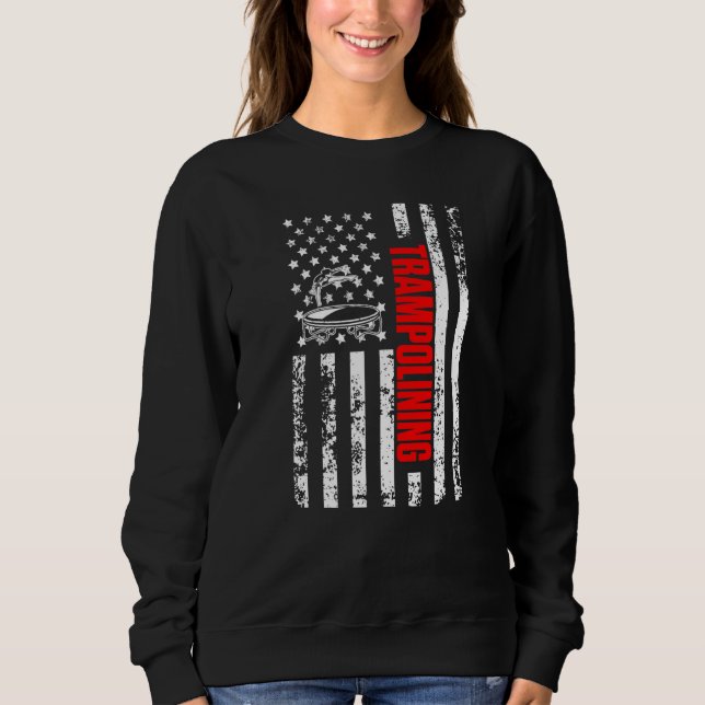 Sweatshirt US American Flag Gymnastics Sports Patriotic Tramp (Devant)