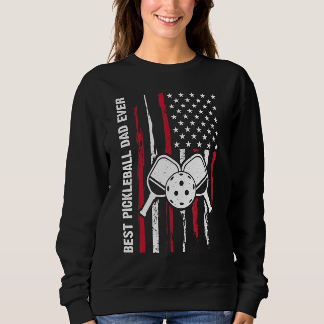 Sweatshirt US Flag Pickleball Player Paddleball Lover_1 (Devant)
