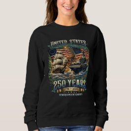 Sweatshirt US Navy 250 Ans 1776-2026 Eagle Ship Carrier