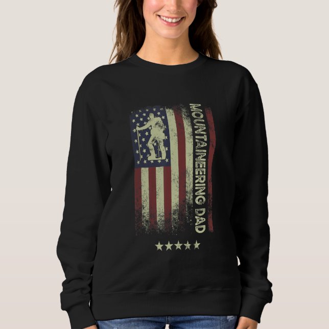 Sweatshirt USA American Flag  Mountaineering Dad 1 (Devant)