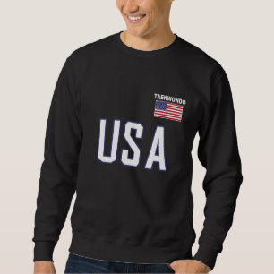 Sweatshirt USA Drapeau Taekwondo Équipe Équipement Martial Ar