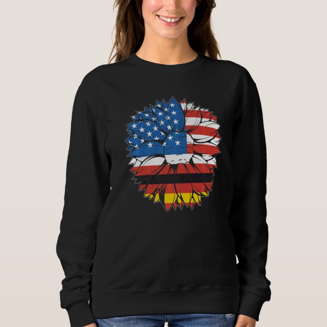 Sweatshirt USA Germany Flag German American Von Steuben Day   (Devant)