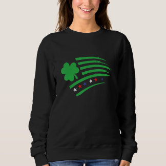 Sweatshirt USA Irish Flag  Clover Shamrock  Ireland America