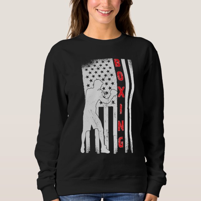 Sweatshirt USA kick boxing, US boxing, America kickboxer, Ame (Devant)