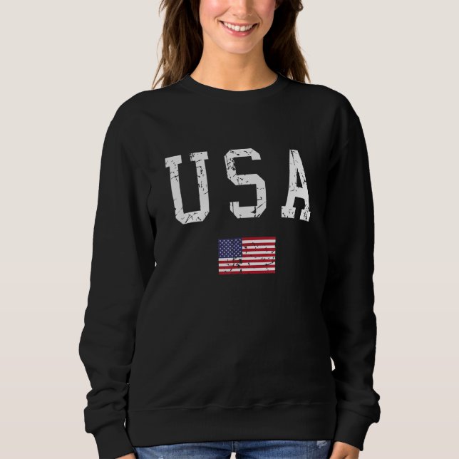Sweatshirt USA Patriotic American Flag Proud American Pride 4 (Devant)