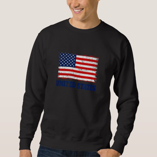 Sweatshirt USA soccer & football fan 2022 Flag of USA Patriot (Devant)