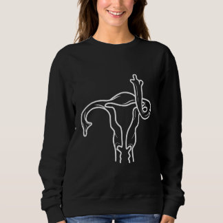 Sweatshirt Uterus Montre Le Pro Choice Féministe Du Doigt Moy