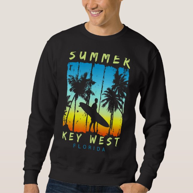 Sweatshirt Vacances en famille Floride Key West Sunset Beach (Devant)