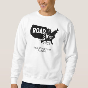Sweatshirt Vacances personnalisées   Family Road Trip USA Car