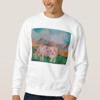 Sweatshirt Vache à lait de fraise par Stephen R.