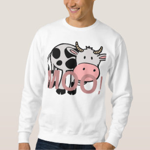 Sweatshirt vache-bande dessinée de MOO