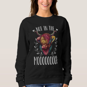 Sweatshirt Vache Écossaise des Highlands Pas Dans L'humeur