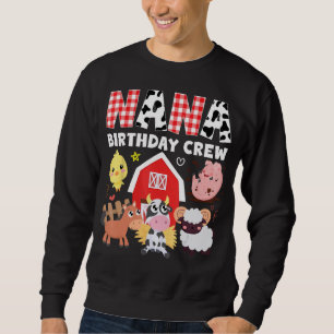 Sweatshirt Vache Nana Anniversaire Crew Farm Thème Animaux An