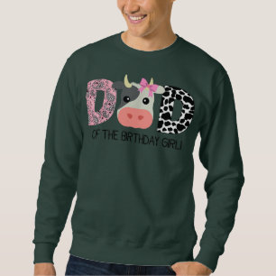 Sweatshirt Vache papa papa de l'anniversaire pour la ferme de