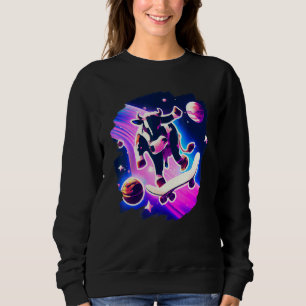 Sweatshirt Vache planchant dans l'espace rétro vintage ska