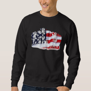 Sweatshirt Vaches patriotiques Heifers Drapeau Américain Avec