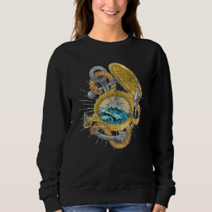 Sweatshirt Vagues Boussole Ancre Marin Naute Skipper Voile