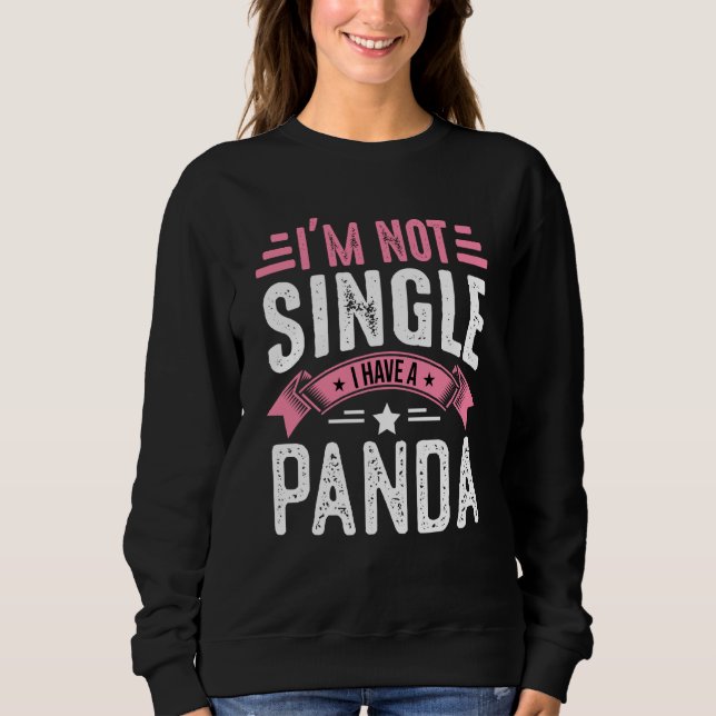 Sweatshirt Valentine I'm Not Single I Have A Panda Boy Toddle (Devant)