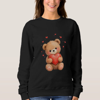 Sweatshirt Valentine Teddy bear with heart