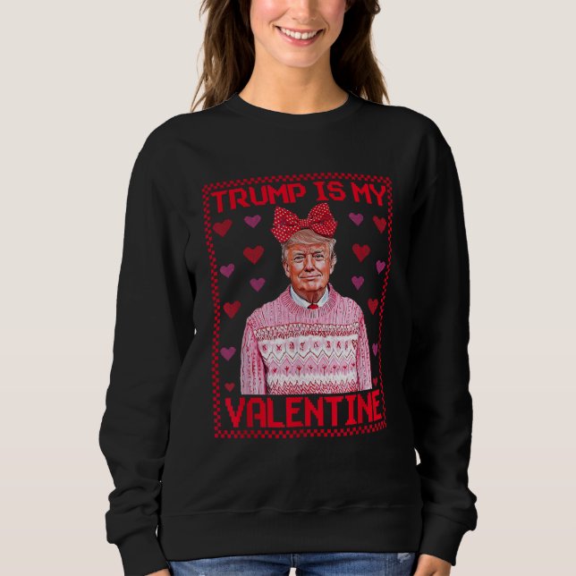 Sweatshirt Valentine Trump est mon coquette Valentine Coquett (Devant)