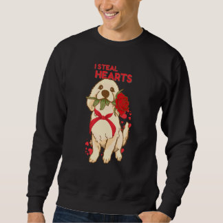 Sweatshirt Valentine's Day Dog I Steal Hearts Retriever