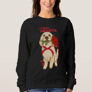 Sweatshirt Valentine's Day Dog I Steal Hearts Retriever