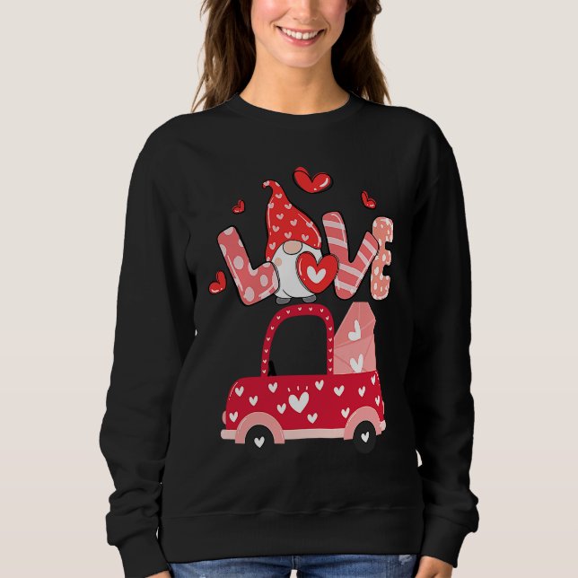 Sweatshirt Valentines Day for Womens with Cute Gnomes Love  2 (Devant)