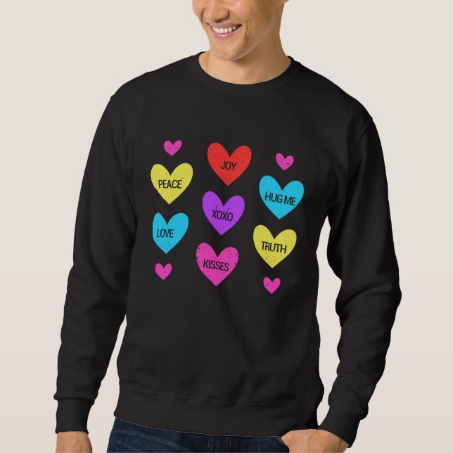 Sweatshirt Valentine's Day Heart Candy  Matching Couples Love (Devant)