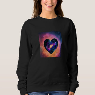 Sweatshirt Valentine's Day Love Heart Galaxy Girlfriend Fianc