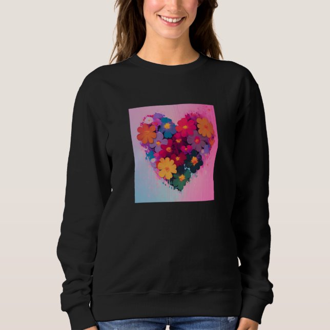 Sweatshirt Valentine's Day Love Heart Girlfriend Fiancée Wife (Devant)