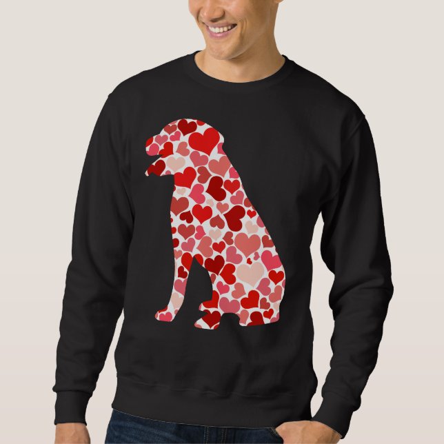 Sweatshirt Valentines Day Rottweiler Coeurs Chien Coeurs Chio (Devant)
