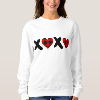 Sweatshirt Valentine's Days Buffalo Plaid XOXO Couple Matchin